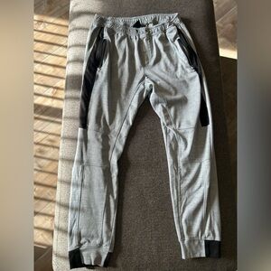 Burnside Light Gray Joggers with Black Accents